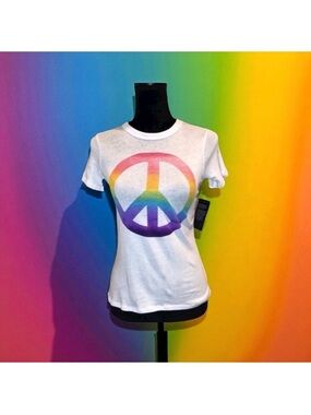 Chaser NWT pride cotton shortsleeve graphic peace bohemian unisex T-shirt small